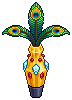 Peacock Vase