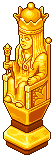 Golden Queen Chess Piece