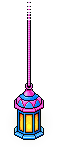 Pink Trimmed Bazaar Lamp