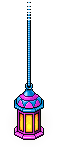 Blue Trimmed Bazaar Lamp