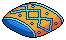 Blue Trimmed Bazaar Pillow