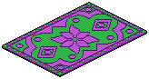 Purple Trimmed Bazaar Rug