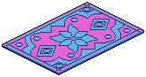 Blue Trimmed Bazaar Rug