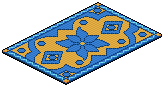 Blue Trimmed Bazaar Rug