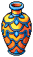 Blue Trimmed Bazaar Vase