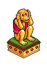 Solid Gold Monkey Statue