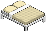 Beige Double Bed