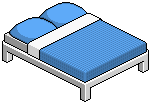 Blue Double Bed