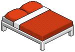Red Double Bed