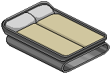 Beige Double Bed
