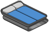 Blue Double Bed