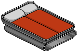 Red Double Bed