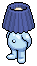 Blue Potbelly Lamp