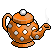 Orange Spotted Teapot
