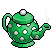 Green Spotted Teapot