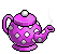 Pink Spotted Teapot