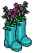 Turquoise Welly Planter