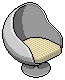 Beige Egg Chair