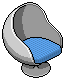 Blue Egg Chair