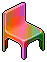 Rainbow plasto chair