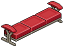 Red Lobby Bench