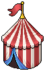 Red Circus Tent (non crackable)