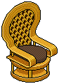 Chocolate Wicker Throne