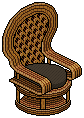 Black Wicker Throne