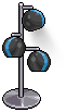Blue Deco Spot Lamp