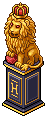 Dark Elegant Lion Statue
