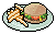 Plate With Hamburger
