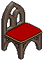 Gothic Stool Red