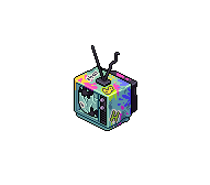 Graffitied TV