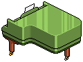 Green Grand Piano