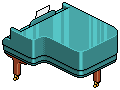 Turquoise Grand Piano
