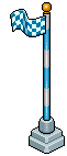 Blue Racing Flag