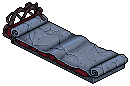 Bed made of a scroll