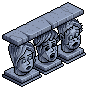 Railing of dwarf heads