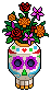Ornate Skull Flowerpot