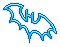 Blue Bat Sticker