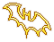 Yellow Bat Sticker