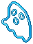 Blue Ghost Sticker