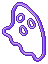 Purple Ghost Sticker