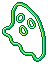 Green Ghost Sticker