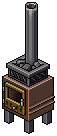 Bronze-Plated Log Burner