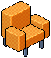 Orange Parlour Chair
