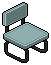 Dark Iced Chair (Aqua)