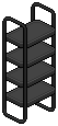 Dark Iced Bookcase (Grey)
