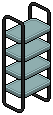 Dark Iced Bookcase (Aqua)