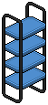 Dark Iced Bookcase (Blue)